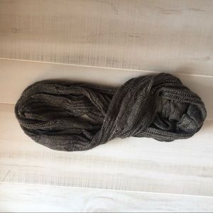 Olive and gold infinity scarf